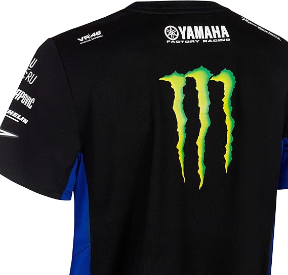 YAMAHA VR46 MONSTER TEAM SİYAH KISA KOL TSHİRT - Resim 3