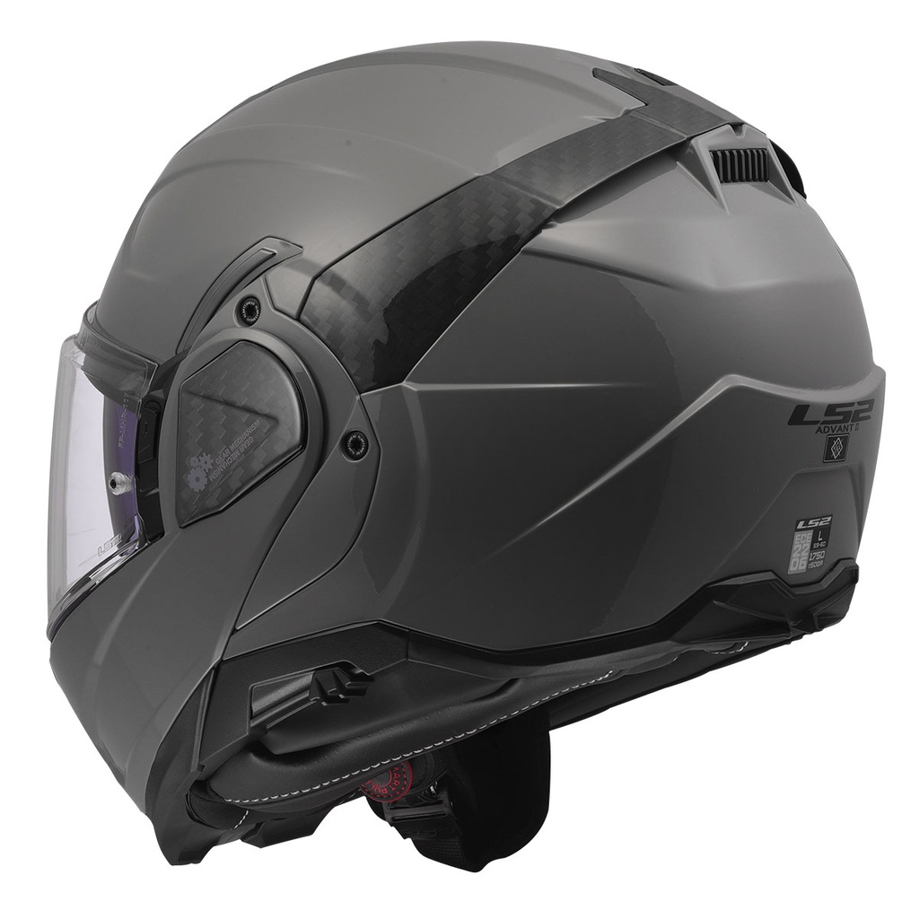 LS2 ADVANT 2 ÇENE AÇILIR NARDO GRİ KASK - Resim 4