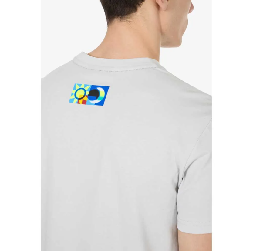 VR46 GÜNEŞ AY GRİ KISA KOL TSHİRT 