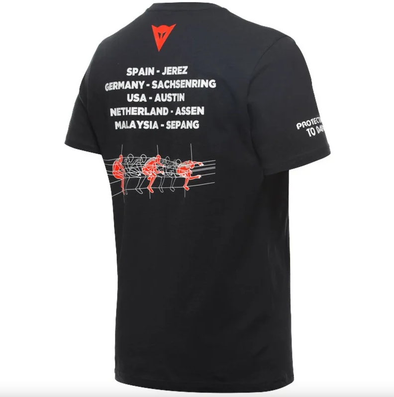 DAİNESE RACİNG TEAM SİYAH BİSİKLET YAKA KISAKOL TSHIRT 
