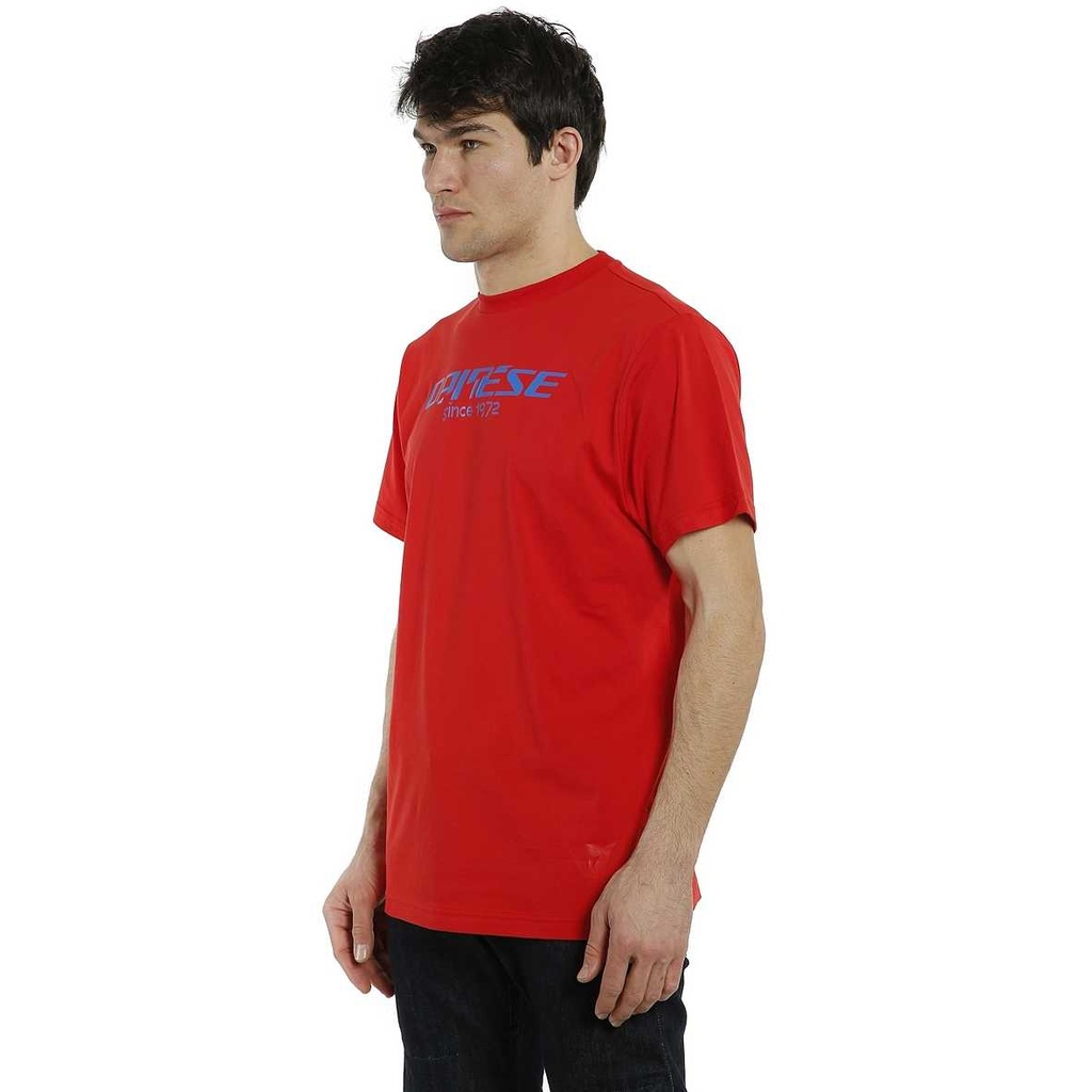 DAİNESE ESSENCE WORDMARK KIRMIZI BİSİKLET YAKA KISA KOL TSHİRT 