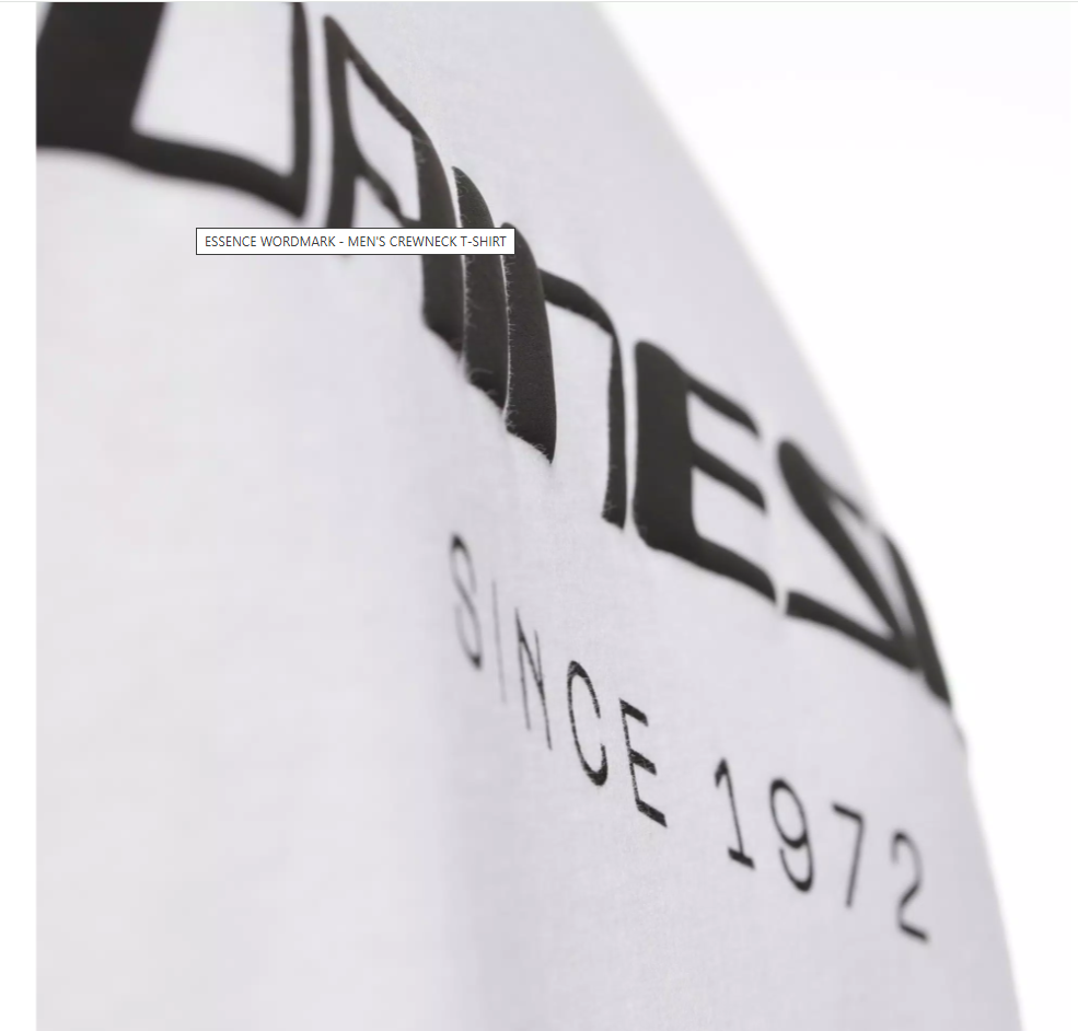 DAİNESE ESSENCE WORDMARK BEYAZ BİSİKLET YAKA KISA KOL TSHİRT