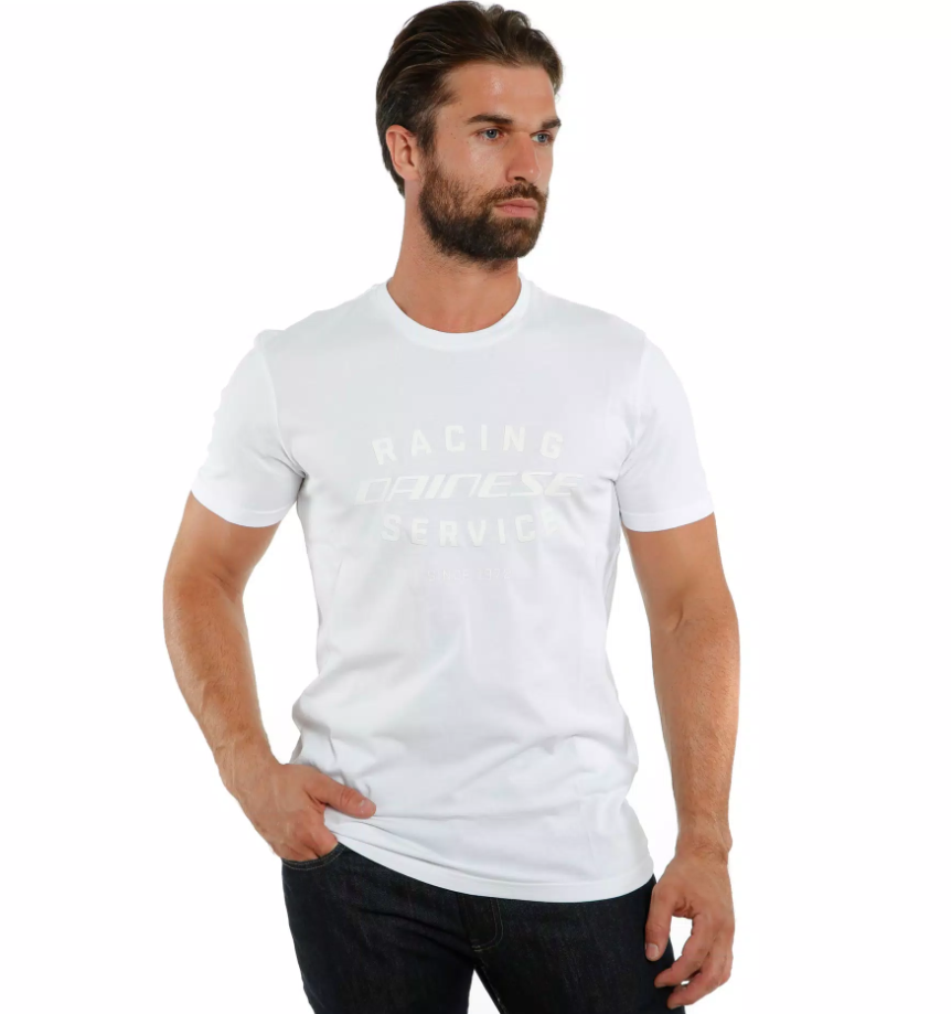 DAİNESE RACİNG SERVİCE BEYAZ YAZI BİSİKLET YAKA KISA KOL TSHİRT