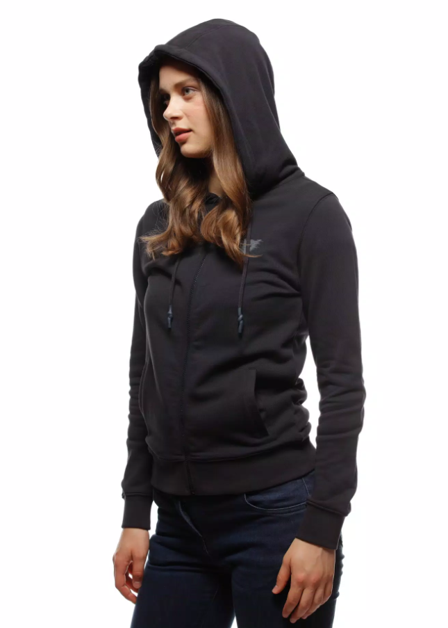DAINESE ZIP KADIN KAPÜŞONLU HIRKA SİYAH