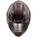 LS2 STREAM EVO TECT MAT GRİ SİYAH KIRMIZI KASK 