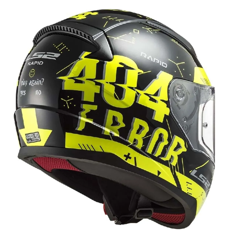 LS2 RAPİD PLAYER NEON SARI SİYAH KASK
