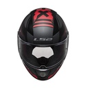 LS2 RAPID XTREET MAT SİYAH-KIRMIZI KASK 