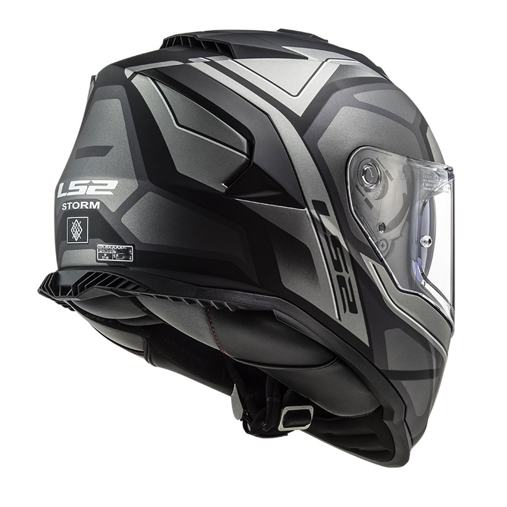 LS2 STORM 2 FASTER MAT TITANIUM KASK 