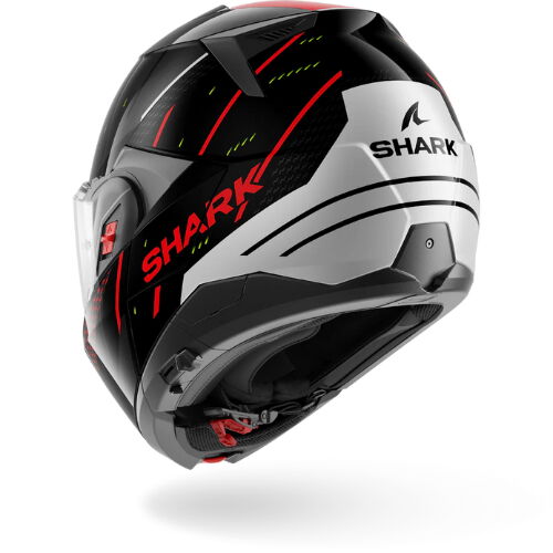 SHARK OXO RYDGER ÇENE AÇILIR SİYAH KIRMIZI KASK