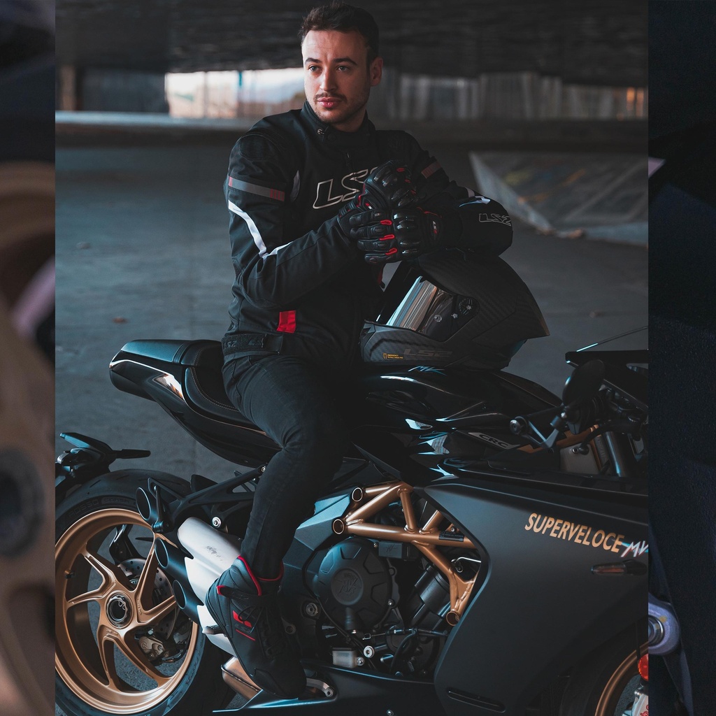 LS2 GARRA WATERPROOF BOT SİYAH-KIRMIZI 