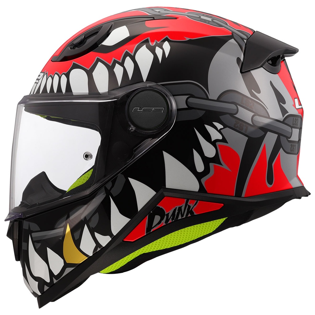 LS2 KID PUNK GRİ-KIRMIZI ÇOCUK KASK 