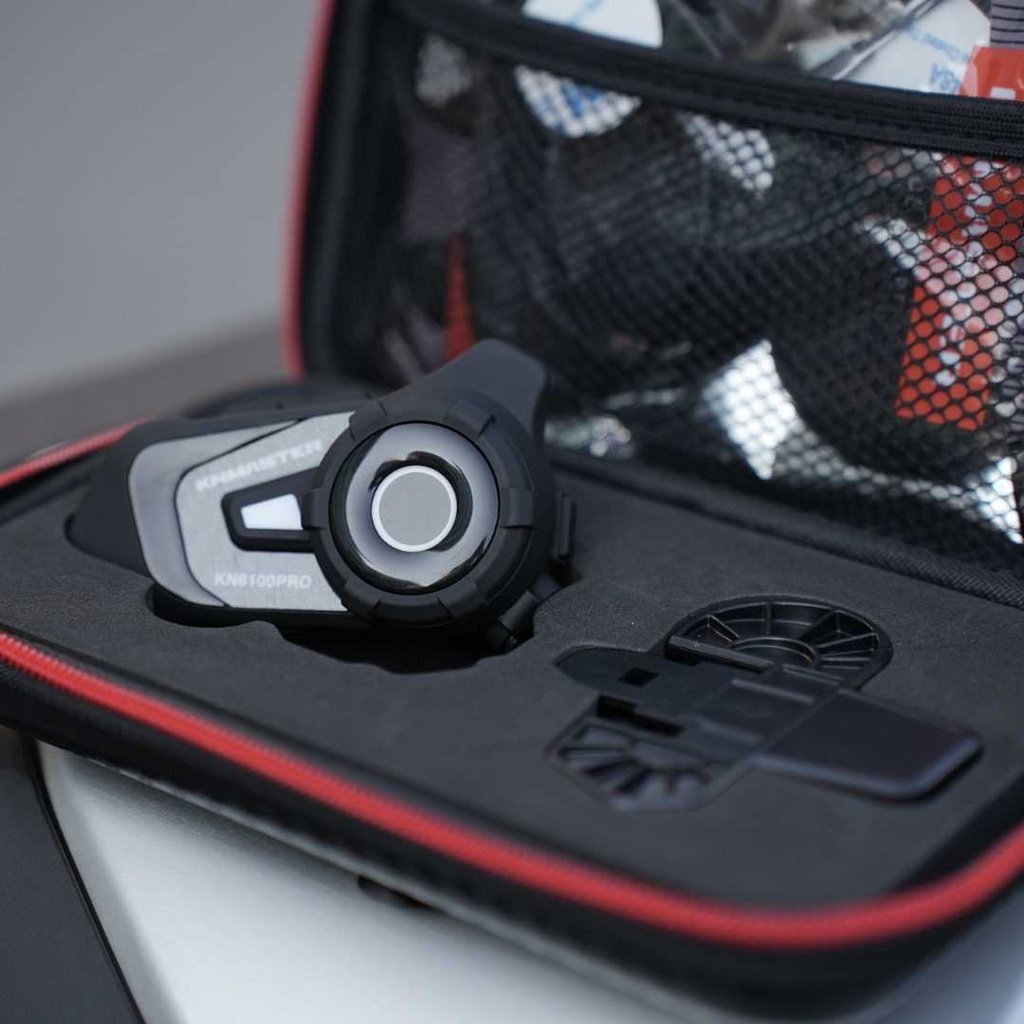 KNMASTER KN6100PRO MOTOSİKLET KASK İNTERKOM SETİ-KARBON SİYAH