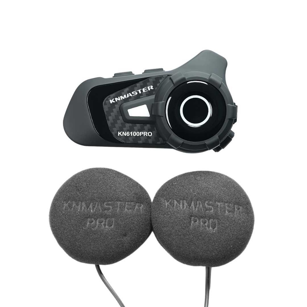 KNMASTER KN6100PRO MOTOSİKLET KASK İNTERKOM SETİ-KARBON SİYAH