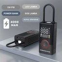 KNMASTER LP200-150 PSI DİJİAL GÖSTERGELİ ŞARJLI HAVA POMPASI