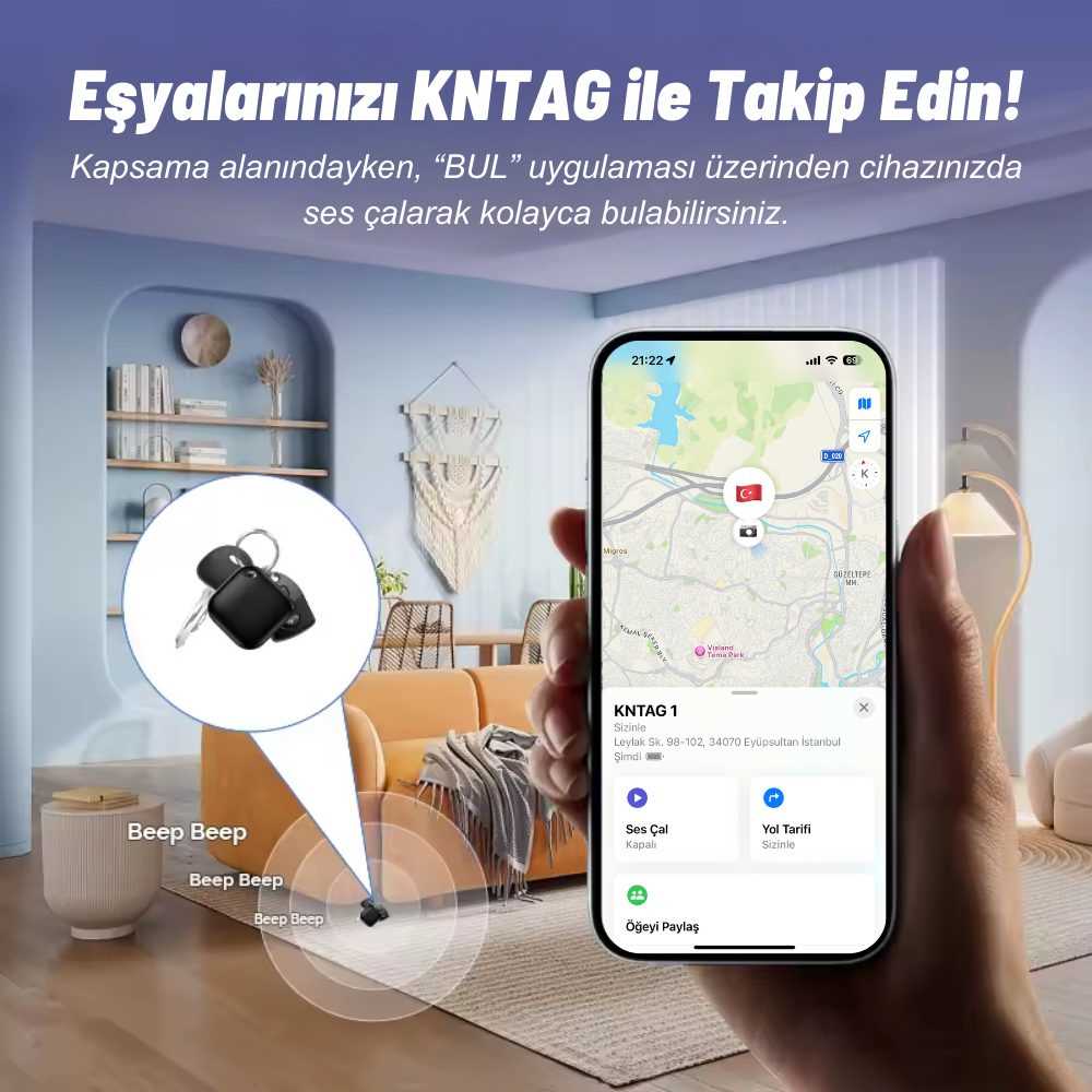 KNMASTER KNTAG 1 AKILLI TAKİP CİHAZI 