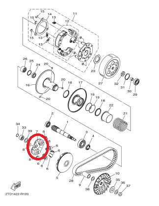 YAMAHA DELİGHT 125 MAKARA TUTUCU 
