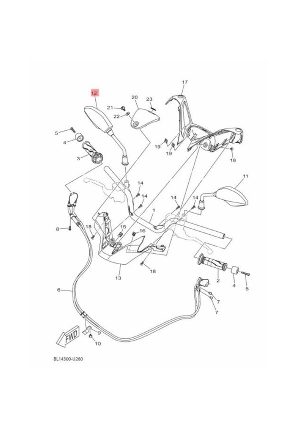 YAMAHA XMAX 250 300 SAĞ AYNA 2024-2025