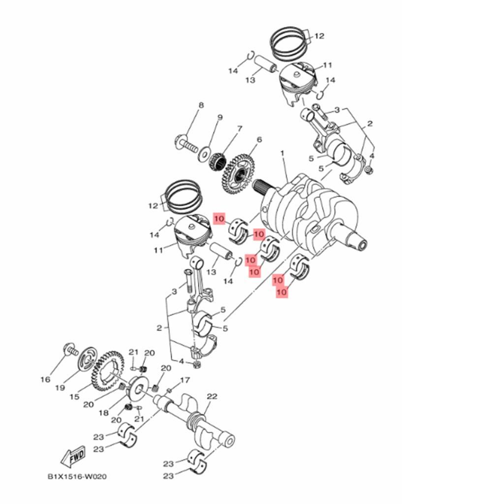 YAMAHA YZF R25 MT25 ANA YATAK SARI 2021-2025 