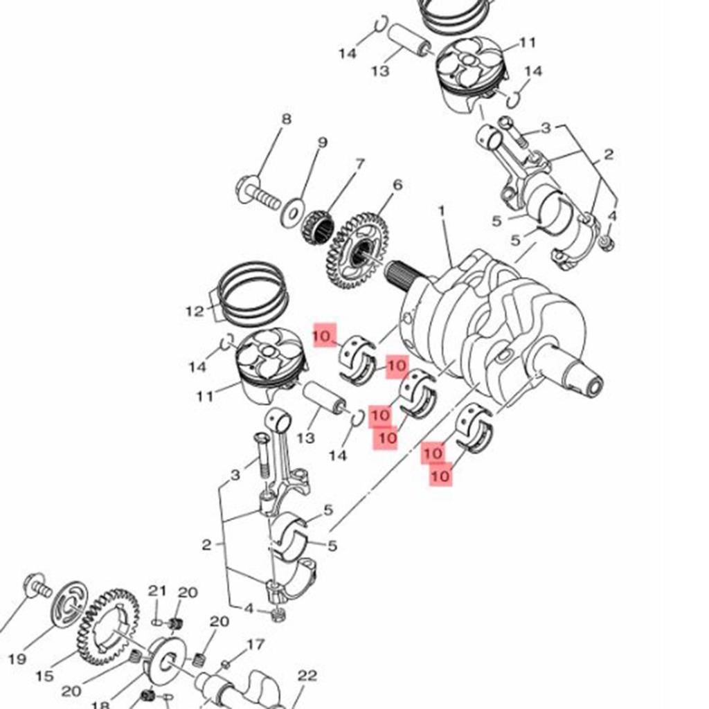 YAMAHA YZF R25 MT25 ANA YATAK SARI 2015-2020