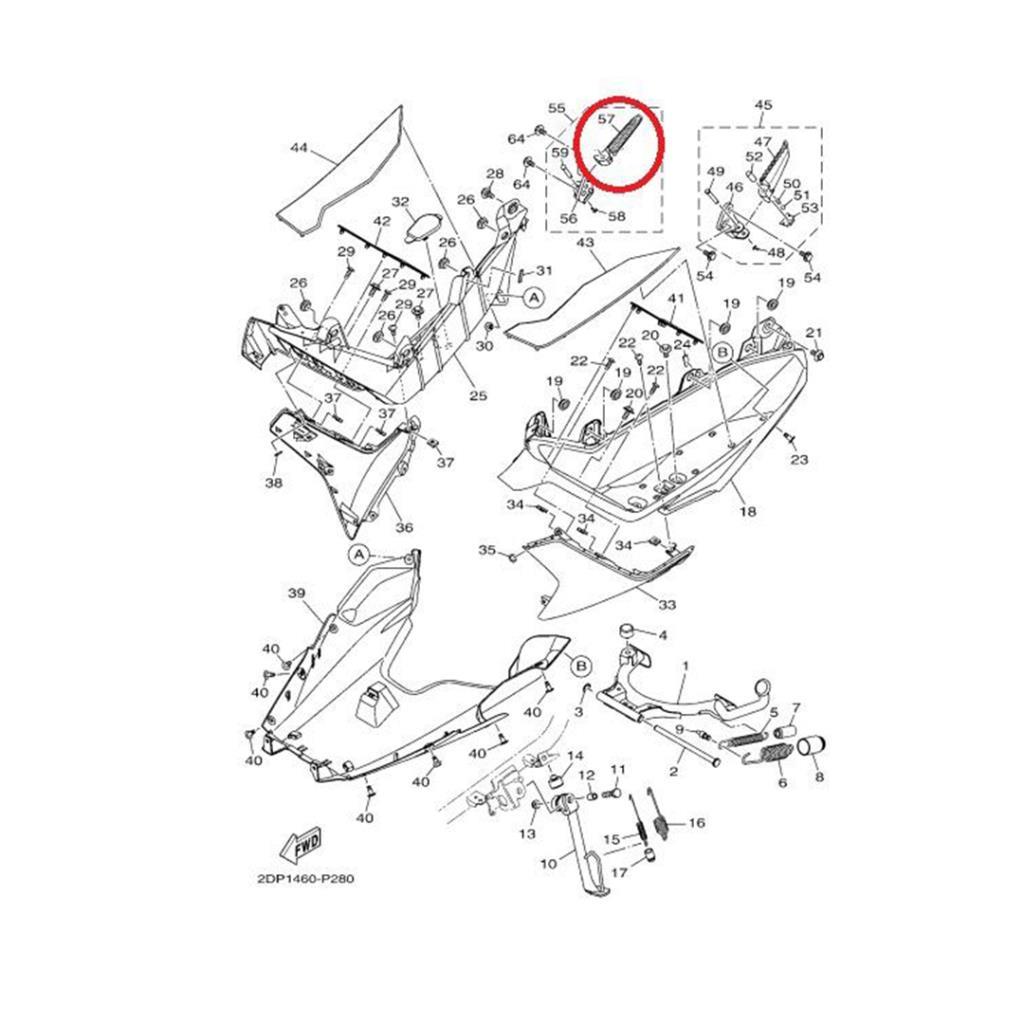 YAMAHA NMAX 125 155 SAĞ ARKA BASAMAK 2015-2025