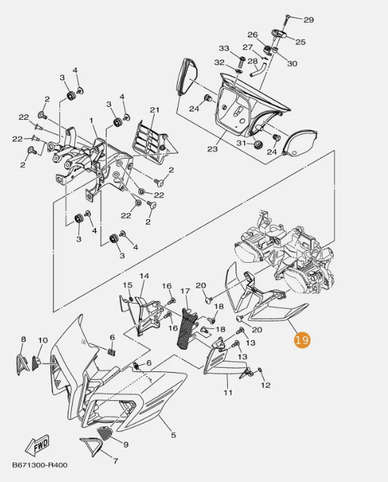 YAMAHA MT-10 FAR ALTI KANAT 2016-2020