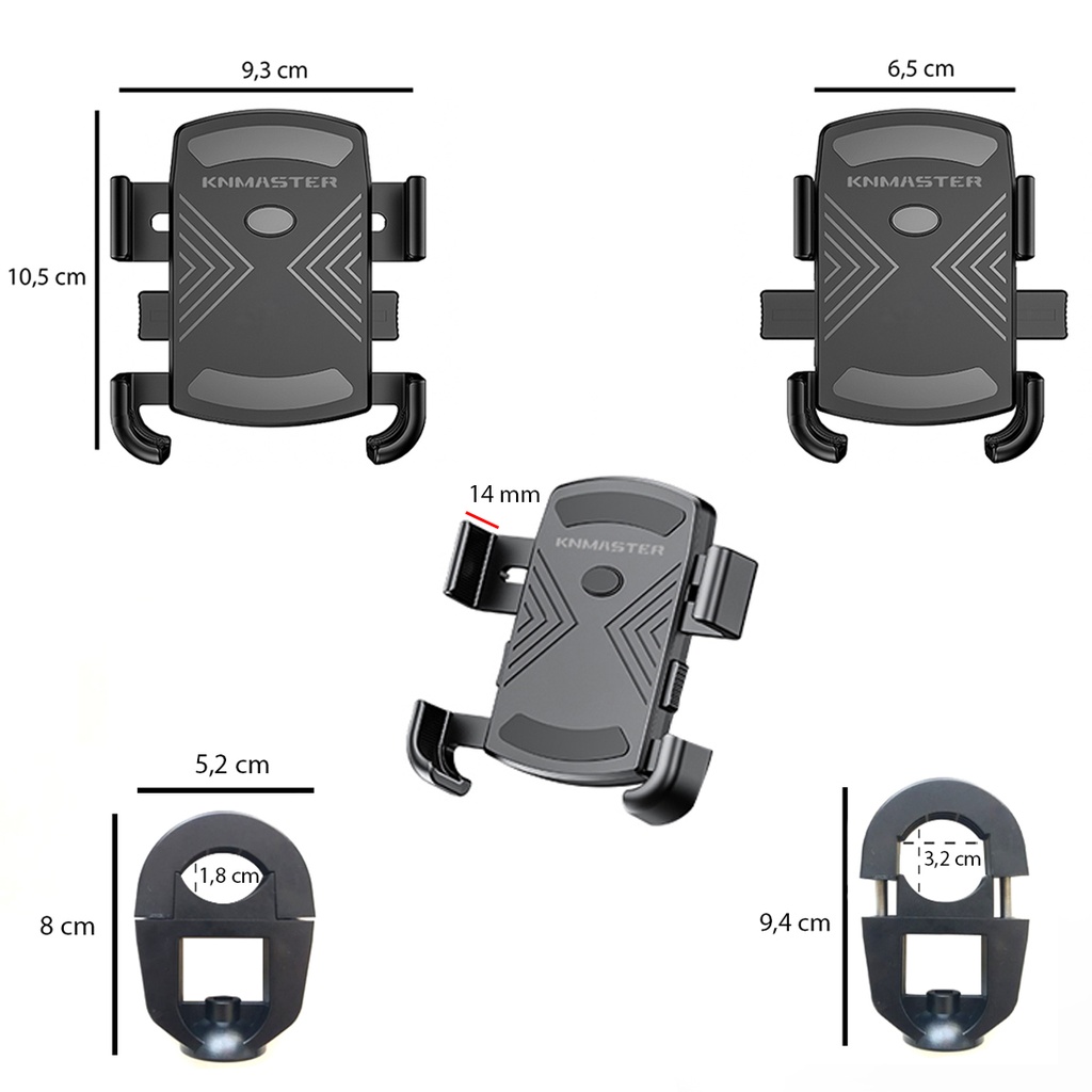KNMASTER TT-600 GİDON VE AYNA BAĞLANTILI TELEFON TUTUCU - Resim 3