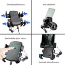 KNMASTER TT-600U GİDON VE AYNA BAĞLANTILI USB&#39;Lİ TELEFON TUTUCU - Resim 4