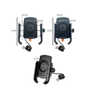 KNMASTER TT-600WU KABLOSUZ USB&#39;Lİ GİDON VE AYNA BAĞLANTILI TELEFON TUTUCU - Resim 2