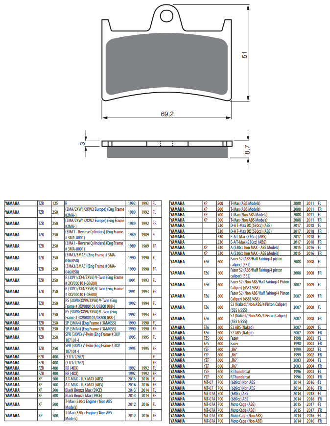 GOLD FREN 070 S3 FREN BALATASI 