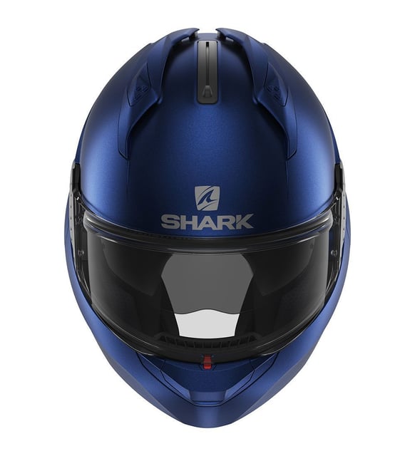 SHARK EVO GT BLANK MAT MAVİ ÇENE ÇILIR KASK - Resim 3