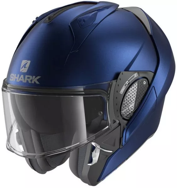 SHARK EVO GT BLANK MAT MAVİ ÇENE ÇILIR KASK - Resim 4