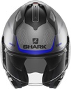 SHARK EVO GT ENCKE MAT GRİ MAVİ ÇENE AÇILIR KASK - Resim 3