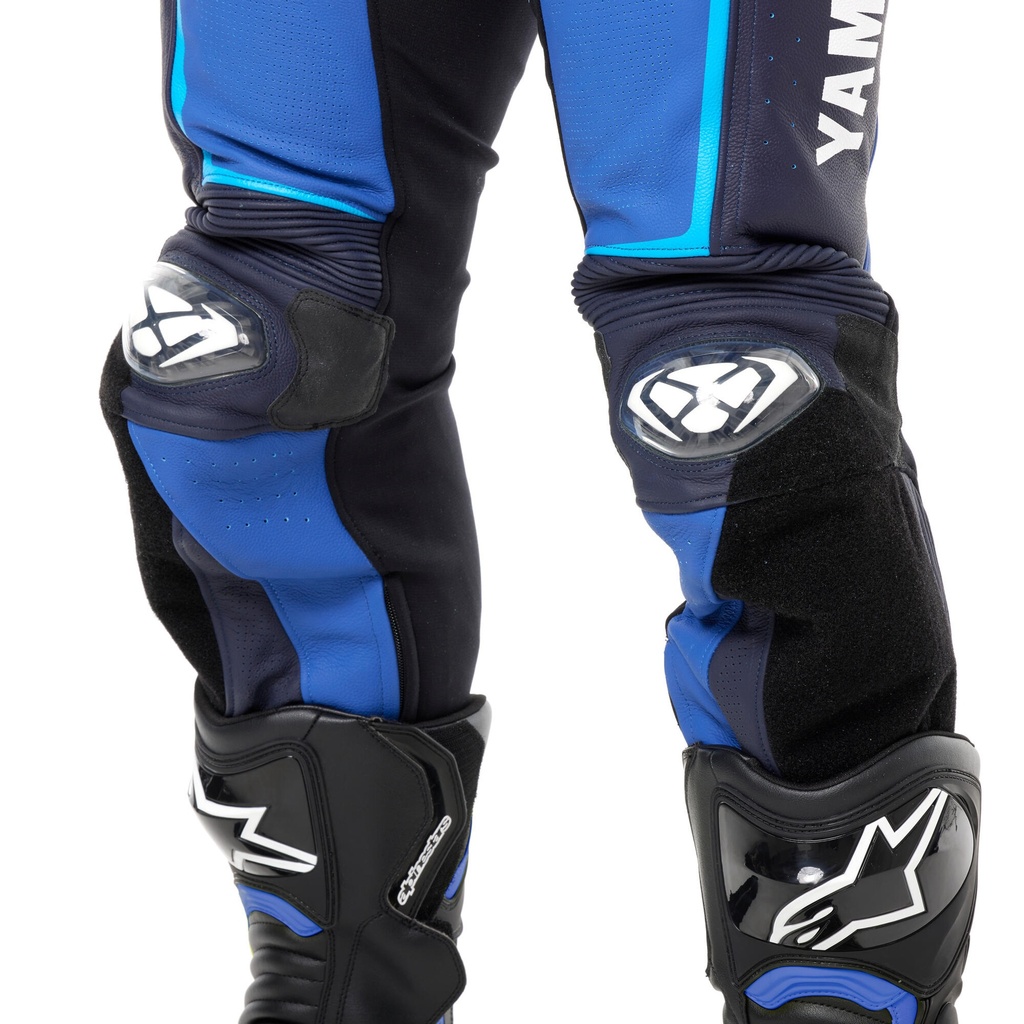 YAMAHA R-SERİSİ ERKEK DERİ YARIŞ TULUMU MAVİ - Resim 4