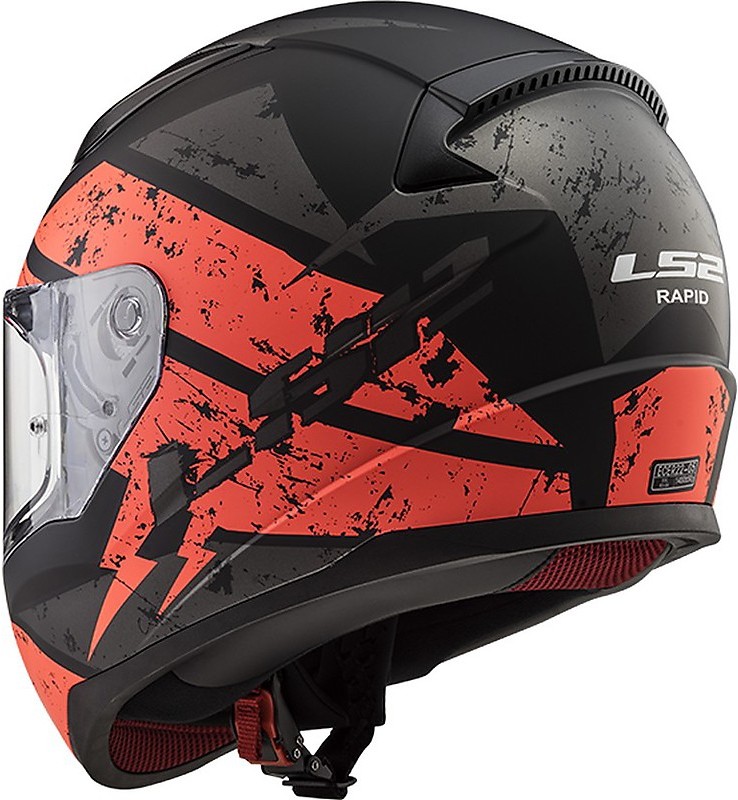 LS2 RAPID DEADBOLT KIRMIZI-SİYAH KAPALI KASK - Resim 2