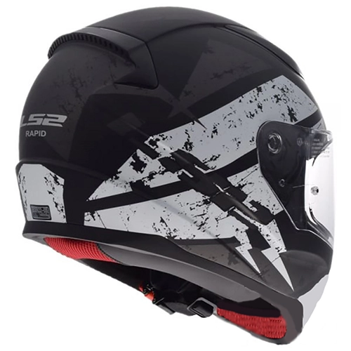 LS2 RAPID DEADBOLT BEYAZ-SİYAH KAPALI KASK - Resim 2