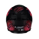 LS2 STREAM 2 JUNGLE MAT SİYAH-MAVİ-PEMBE KAPALI KASK - Resim 3