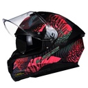 LS2 STREAM 2 JUNGLE MAT SİYAH-MAVİ-PEMBE KAPALI KASK - Resim 5