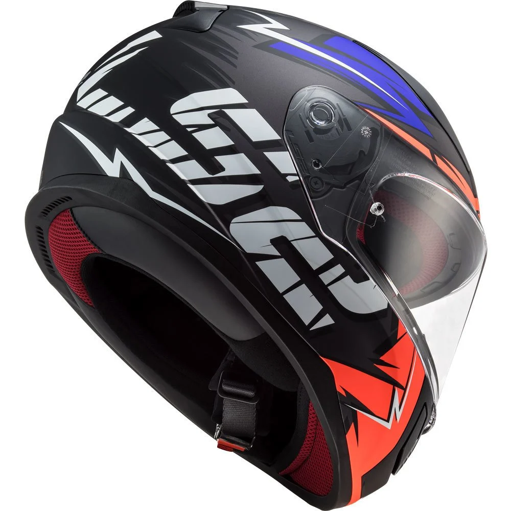 LS2 RAPID CROMO MAT SİYAH-MAVİ - Resim 2