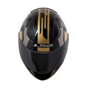 LS2 RAPID MEDAL PARLAK SİYAH GOLD KAPALI KASK - Resim 3