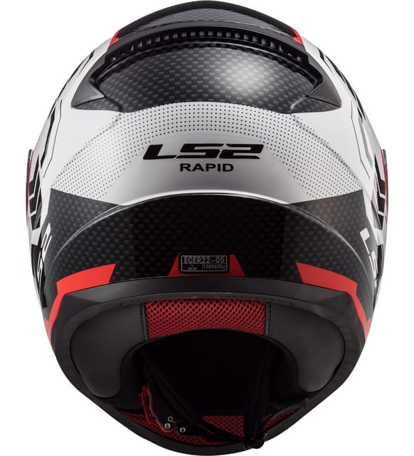 LS2 RAPID GHOST BEYAZ KIRMIZI KAPALI KASK - Resim 4