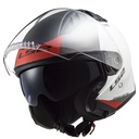 LS2 COPTER 2 URBANE MAT BEYAZ-KIRMIZI AÇIK KASK - Resim 2