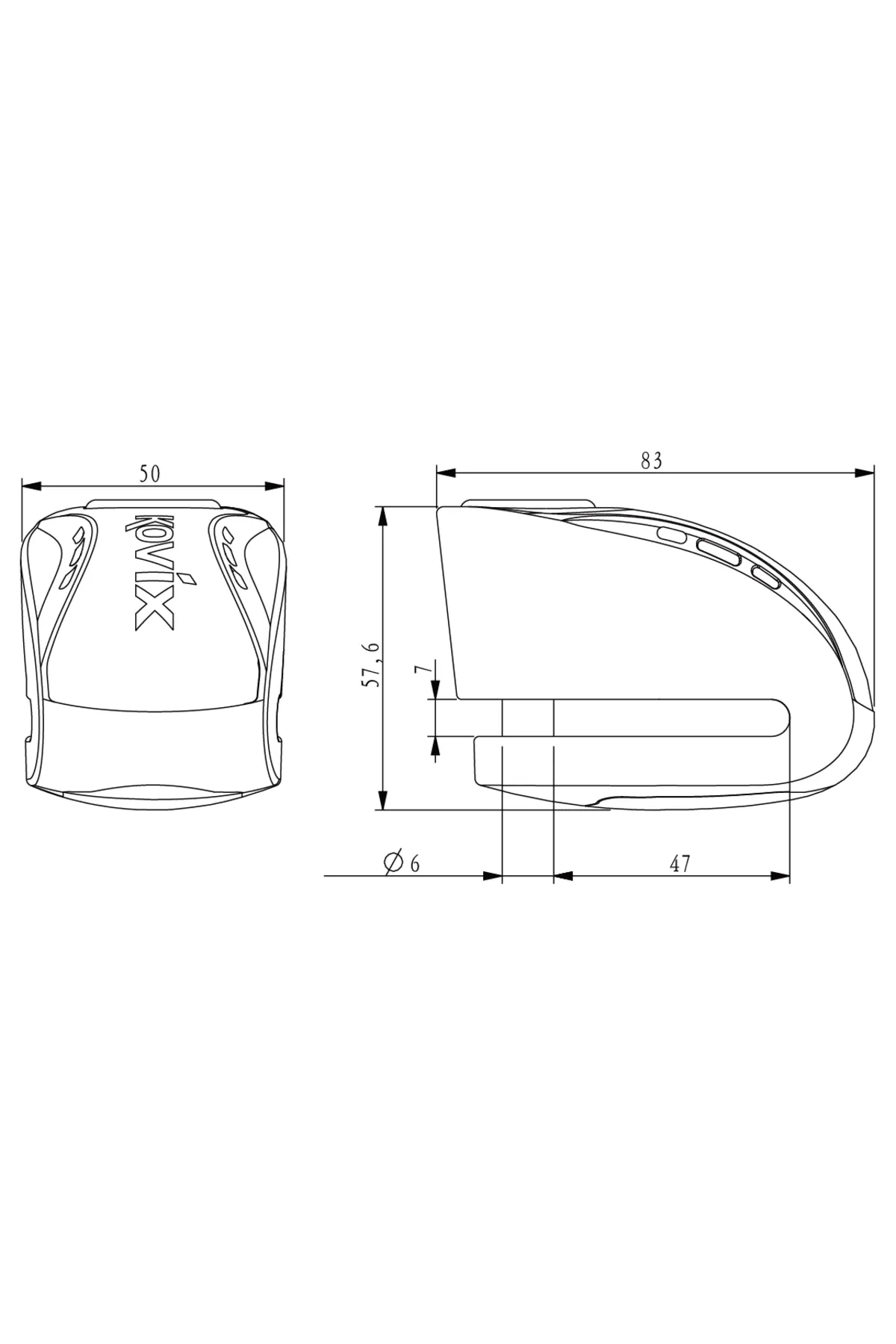 KOVİX KNX6-FG ALARMLI DİSK KİLİDİ NEON YEŞİL - Resim 2
