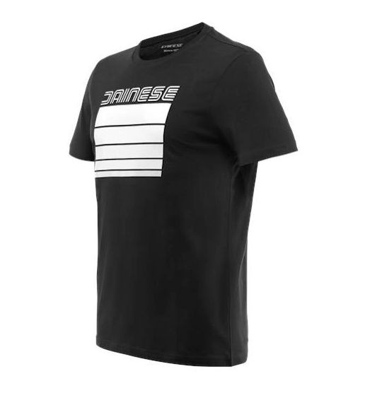 DAİNESE STRİPES SİYAH BEYAZ BİSİKLET YAKA KISA KOL TSHİRT 