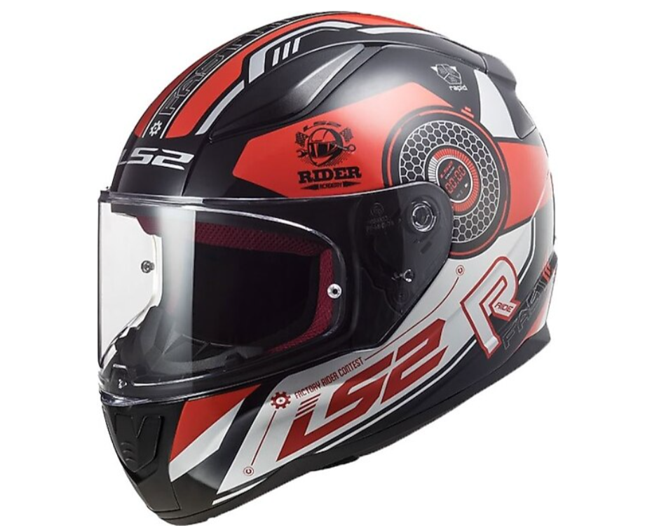 LS2 RAPID STRATUS SİYAH-KIRMIZI-GRİ KASK 