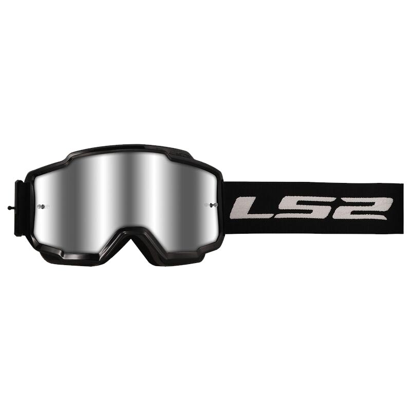 LS2 CHARGER GOGGLES MOTOKROS GÖZLÜK IRIDIUM CAMLI SİYAH 