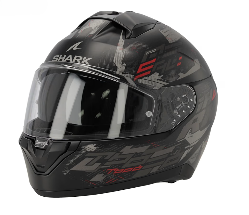 SHARK RIDILL 2 MOLOKAI KAPALI MAT SİYAH KIRMIZI KASK