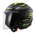 LS2 AIRFLOW 2 BRUSH SİYAH-NEON SARI AÇIK KASK