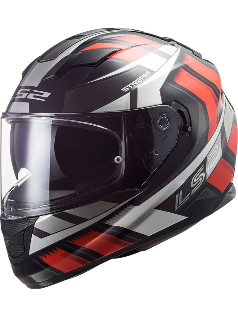 LS2 FF320 STREAM EVO LOOP SİYAH-KIRMIZI KAPALI KASK