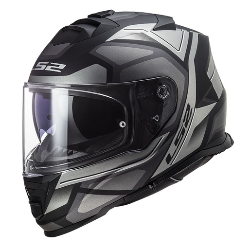 [2418717655952] LS2 STORM 2 FASTER MAT TITANIUM KASK 