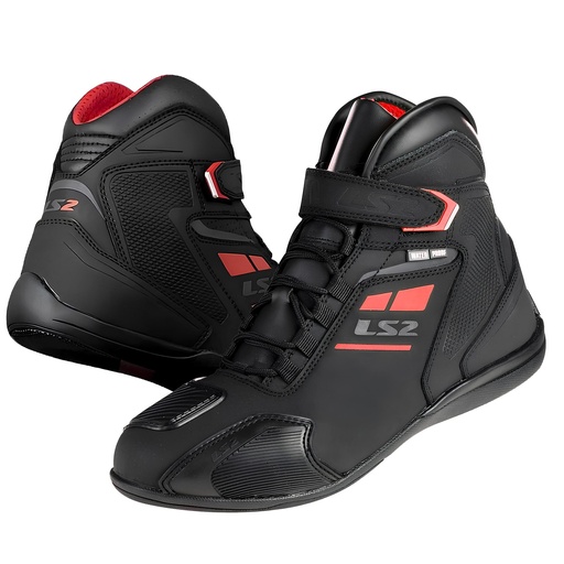 [6934432894019] LS2 GARRA WATERPROOF BOT SİYAH-KIRMIZI 